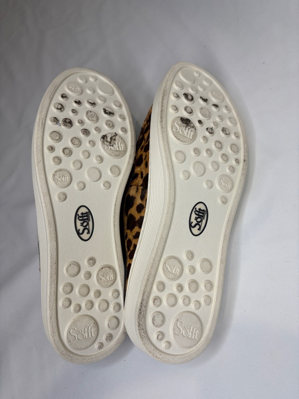 Sofft Leopard Print Cow Hair Leather Slip-On Mules Women’s 8.5 - Picture 6 of 8